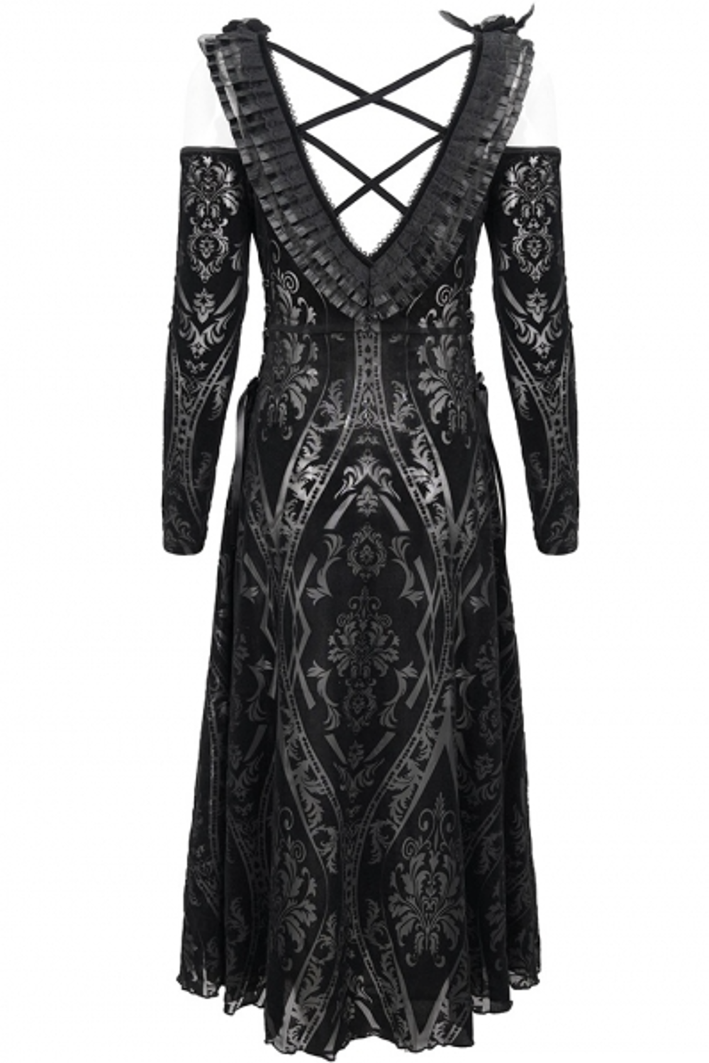 Retro Gothic Long sleeve Party dress – Blackwidowlondon