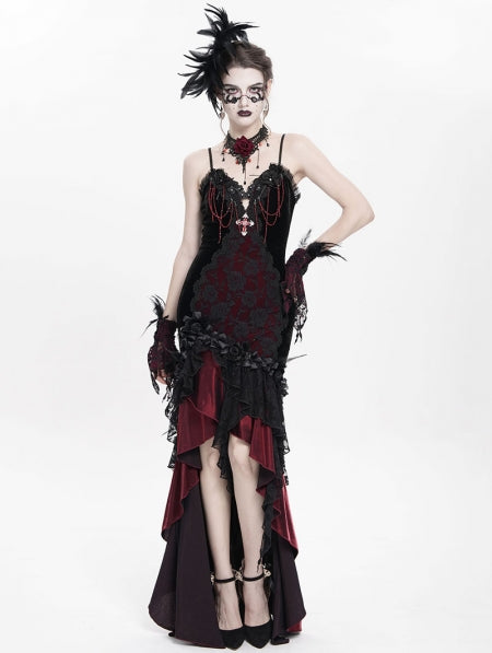 black long sleeve holiday dress Death (Scream Bloody Gore) Lace Strap Dress, M main image 0