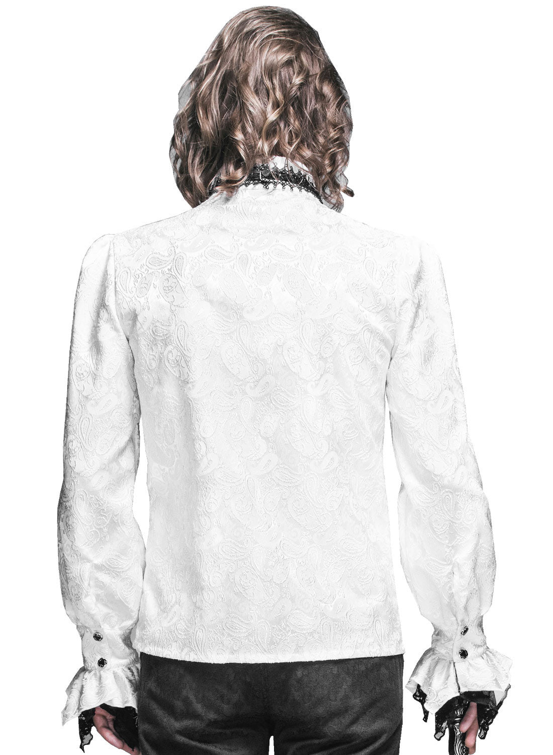 White Brocade Aristocratic Shirt – Blackwidowlondon