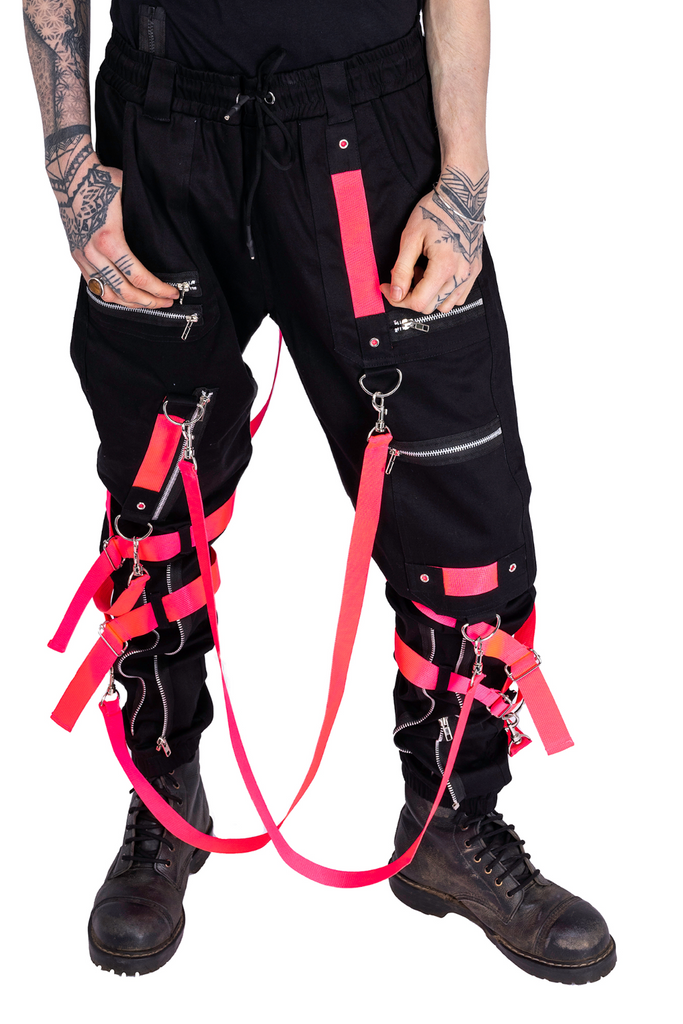 Black and pink deals pants
