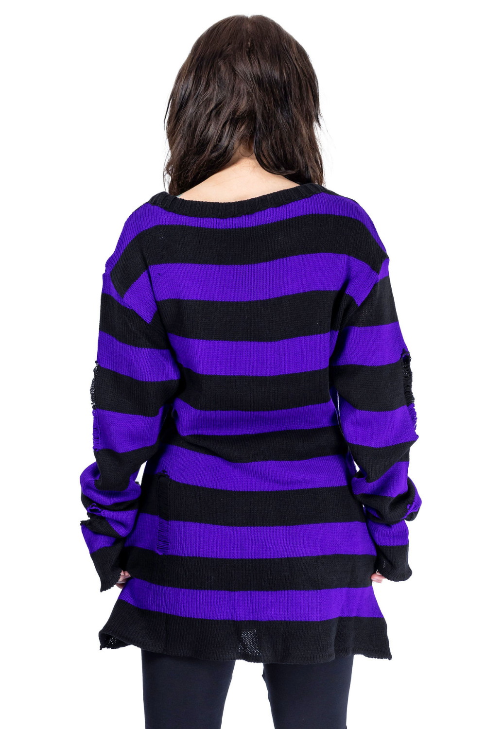 Oriana Jumper Black Purple Blackwidowlondon